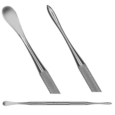 No. 7 Wax Spatula, Double-Ended, Slightly-Curved Blade (6.0 Mm) & Straight Sharp Point Rounded Blade (3.0 Mm), 6" (15.2 Cm)